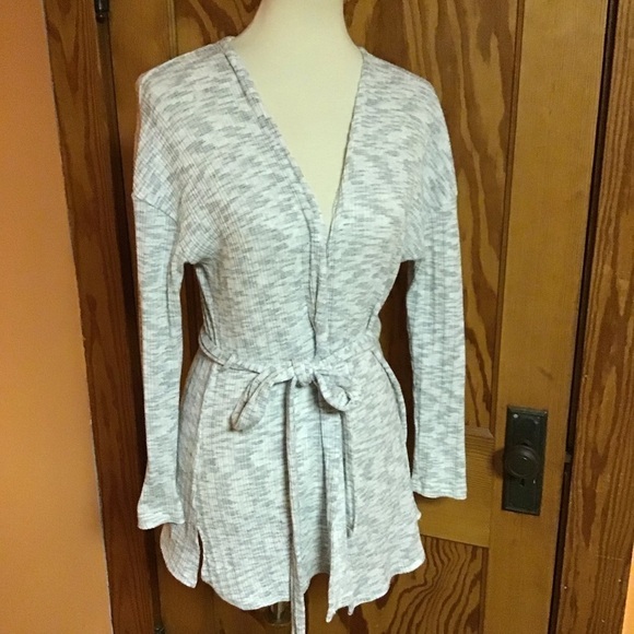 Anthropologie Sunday in Brooklyn grey belted cardi - Picture 6 of 7